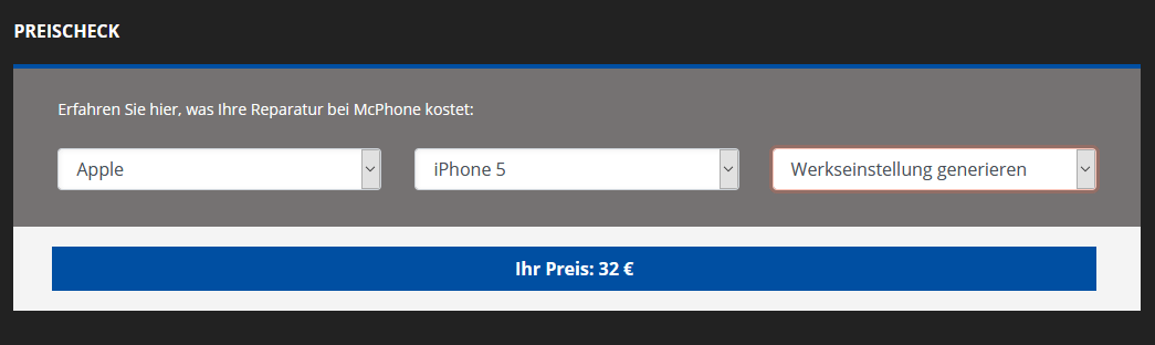 preisrechner wordpress